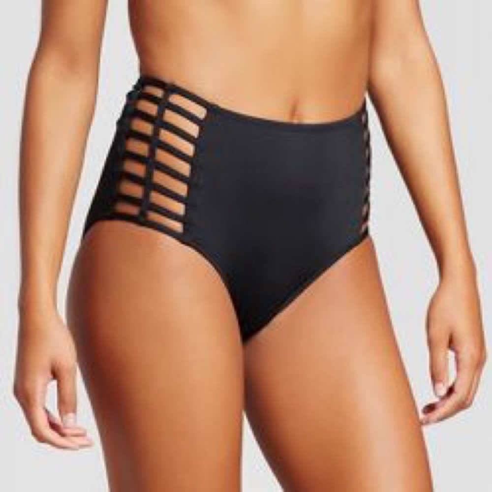 High-waisted bikini bottom